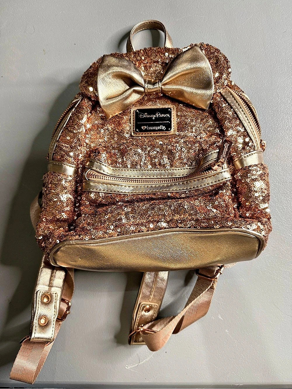 Disney Parks Loungefly Disney Parks Mini Backpack with Minnie ears.